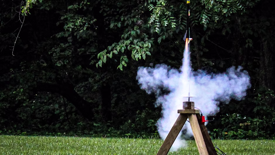 An egg-lofting model rocket activity